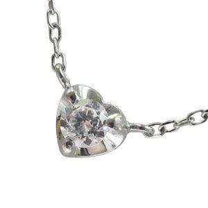 ハートネックレス 一粒 10金 ダイヤモンド ネックレス