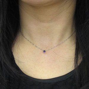 アメジスト ネックレス K10 一粒 ペンダント 約 アメジスト