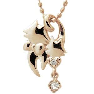 ダイヤモンド ネックレス 猫 10金 ネコ ペンダント