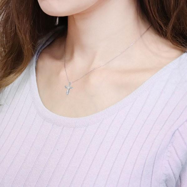 18金　クロス メンズ　オパール　ネックレス　ペンダント