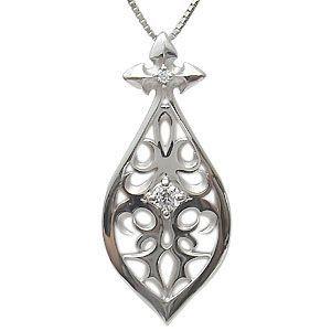 メンズ ダイヤモンド ネックレス 一粒 0.10ct 4月誕生石 10金 ペンダントの画像