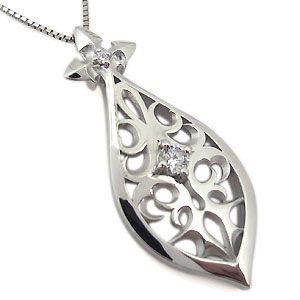 プラチナ・ネックレス・ダイヤモンド・ペンダント・0.10ct