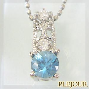 アクアマリン プラチナ アンティーク ペンダント クリスマス ポイント消化