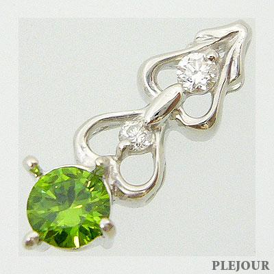 K18WG デマントイドガーネット ペンダントヘッド 0.09ct