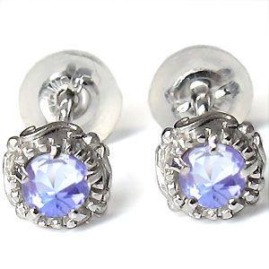 【美品】K10 10金 サファイア タンザナイト ダイヤピアス タンザナイト ピアス 一粒 アンティーク 10金 : PLEJOUR (プレジュール
