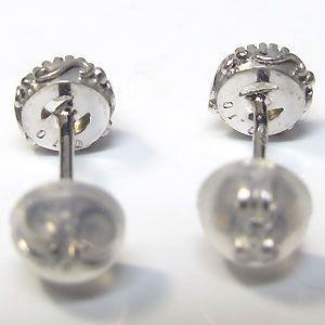 プラチナメンズピアス ダイヤモンド 一粒 アンティーク