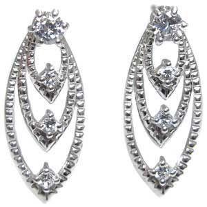 K18ダイヤモンドピアス18金ダイヤ鑑定書付き一粒石