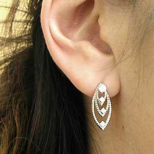 鑑定書 ダイヤモンド ピアス K18 一粒 18金 ダイヤピアス : PLEJOUR 