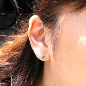 p493b【ラグジュアリー✧】エメラルドリングピアス　K18コート　大人　高品質 p493b【ラグジュアリー✧】エメラルドリングピアス K18コート