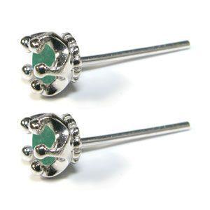 エメラルド メンズピアス 王冠 k18 一粒 : PLEJOUR (プレジュール