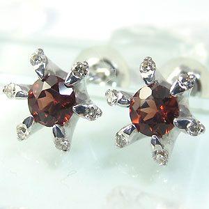 ガーネット ピアス 雪の結晶 18金 : PLEJOUR (プレジュール) - 通販 