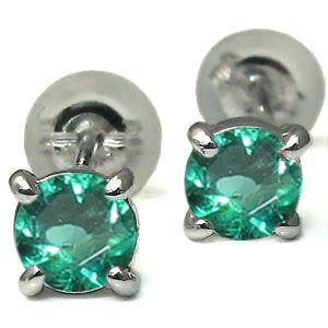 k18 ピアス シンプル エメラルド 18金 エメラルドピアス