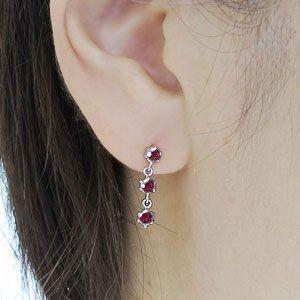 【超激レア】 プラチナ ピアス トリロジーピアス ルビー ピアス クリスマス ポイント消化 【FKP8667223509】(31177円)
