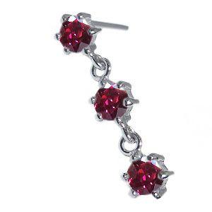 【超激レア】 プラチナ ピアス トリロジーピアス ルビー ピアス クリスマス ポイント消化 【FKP8667223509】(31177円)