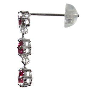 【超激レア】 プラチナ ピアス トリロジーピアス ルビー ピアス クリスマス ポイント消化 【FKP8667223509】(31177円)