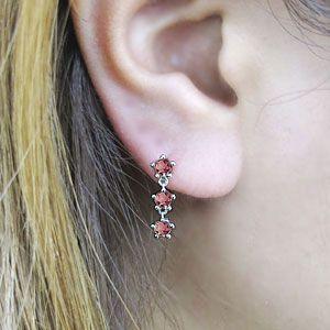 海外品 トリロジーピアス 王冠 ピンクトルマリン プラチナ ピアス フリンジピアス クリスマス ポイント消化 【EIM7215778586】(25956円)