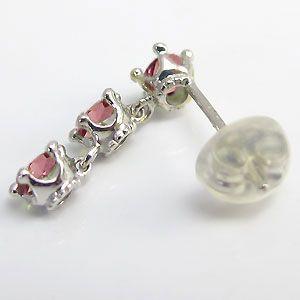 海外品 トリロジーピアス 王冠 ピンクトルマリン プラチナ ピアス フリンジピアス クリスマス ポイント消化 【EIM7215778586】(25956円)