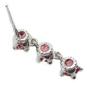 海外品 トリロジーピアス 王冠 ピンクトルマリン プラチナ ピアス フリンジピアス クリスマス ポイント消化 【EIM7215778586】(25956円)