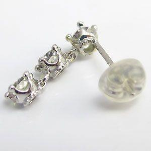 トリロジーメンズピアス 王冠 ダイアモンド プラチナ メンズピアス クリスマス ポイント消化の画像