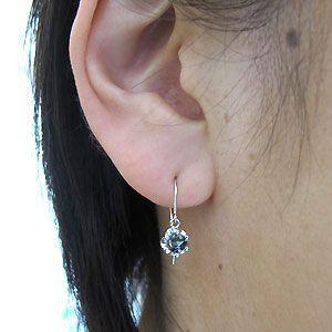 お値下げ フックメンズピアス アクアマリン メンズピアス 王冠 一粒 メンズピアス 【DGJ5859135856】(21076円)