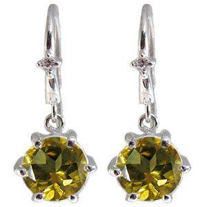 シトリン　k18　一粒ピアス シトリン K18ピアス(11月誕生石)《20T10186》 | 京セラ