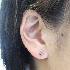 プラチナ ピアス シンプル 一粒 ダイアモンドピアス クリスマス ポイント消化_2