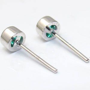 ピアス エメラルド シンプル 一粒 K18 エメラルドピアス : PLEJOUR