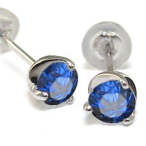 サファイア ピアス 一粒 10金 シンプル サファイヤピアス