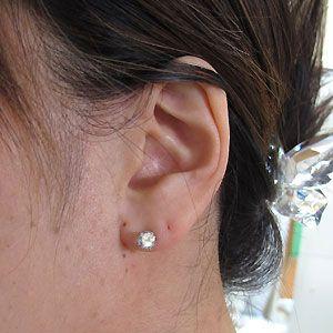 鑑定書付き ダイヤモンド 18金 ピアス 一粒 1.0ct : PLEJOUR (プレ