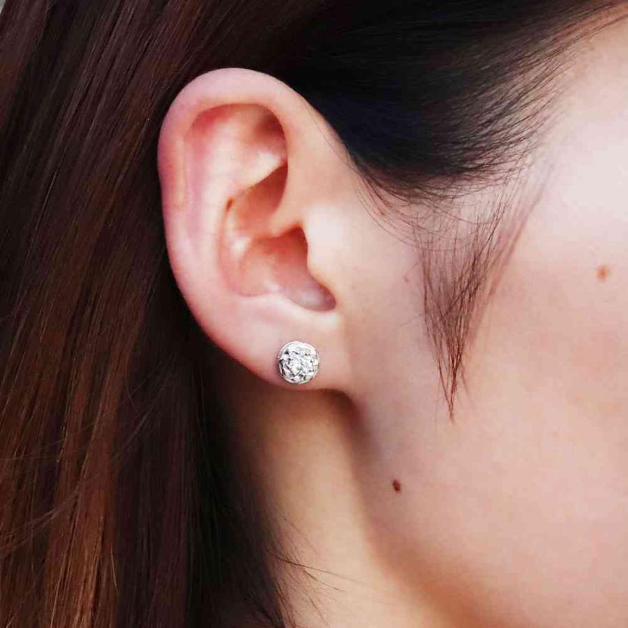 ピアス レディース サファイア 一粒ピアス プラチナ スタッド 両耳 誕生石 9月 大人可愛いの画像