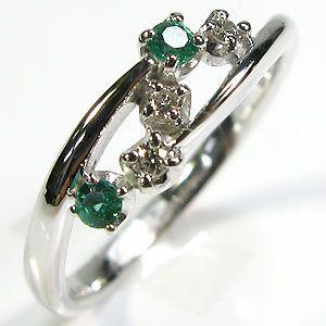 エメラルド リング k18 エメラルド 指輪の画像