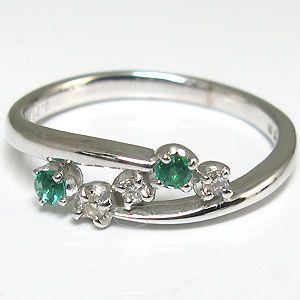 エメラルド リング k18 エメラルド 指輪の画像