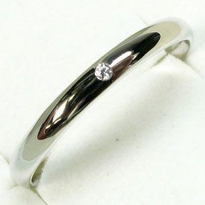 限定数のみ！ ダイヤモンド シンプル マリッジリング K18WG 結婚指輪 ...