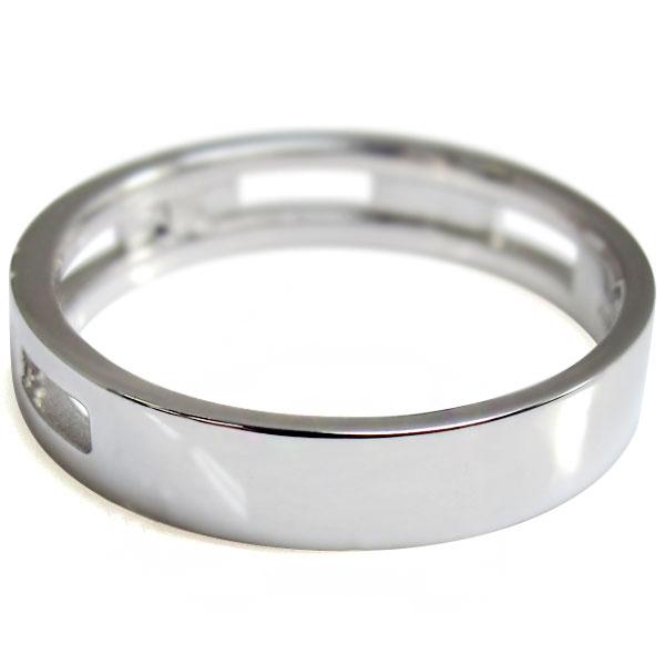 K18/SV925 ペアリング シルバー リング クロスリング ピンキーリング