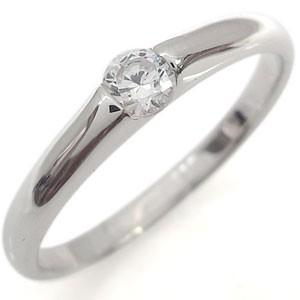 婚約指輪 安い プラチナ ダイヤモンド 一粒 エンゲージリング レディース 指輪｜plejour