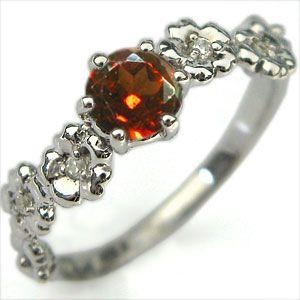 K18 リング ガーネット 婚約指輪 格安 大粒 エンゲージリングの画像