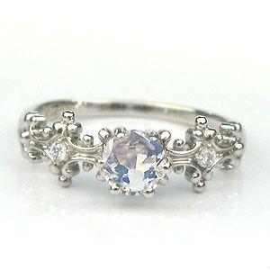 K18 リング ロイヤルブルームーンストーン アンティーク 婚約指輪 格安 大粒の画像