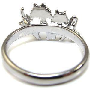 ウルトラ！ ダイヤモンド リング リング プラチナ ネコ(猫) 指輪 クリスマス ポイント消化 【ZYX1632693451】(58730円)