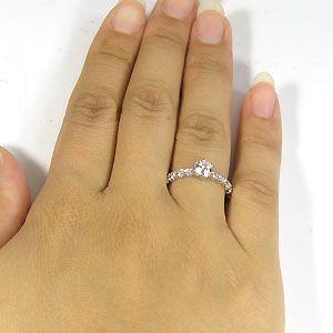 K18ゴールド ダイヤモンドリング エンゲージリング 婚約指輪 鑑定書付き_2
