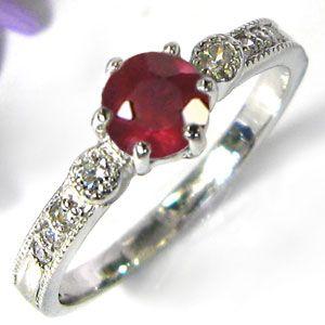 ルビー指輪 エンゲージリング ルビー リング プラチナ 婚約指輪 クリスマス