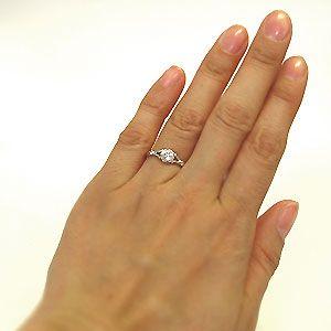 婚約指輪 安い ルビー 18金 リング エンゲージリングの画像