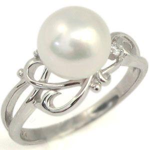 あこや本真珠 指輪 パールリング プラチナ ピンキーリング 真珠指輪 クリスマス ポイント消化｜plejour｜02