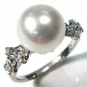 ピンキーリング あこや本真珠 指輪 プラチナ パールリング クリスマス
