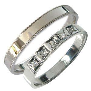 プラチナ ペアリング ダイヤモンド 結婚指輪 マリッジリング クリスマス ポイント消化(73886円)