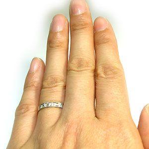 【希少品】 18金 ペアリング ダイヤモンド マリッジリング ミル打ち 結婚指輪 安い 【XU1804284573】(64903円)