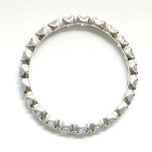 エタニティーリング ブルートパーズ 18金 ピンキーリング 指輪の画像