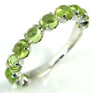 ペリドット ハーフエタニティーリング 18金