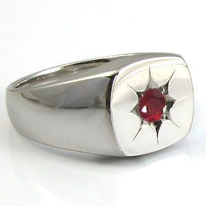 【新入荷】 ルビーリング 印台 10金 メンズ 地金 メンズ指輪 【VQL3471153053】(124863円)