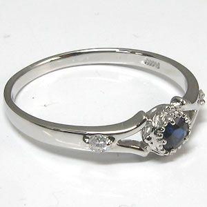 サファイア リング 一粒 プラチナ 指輪 エンゲージリング 婚約指輪 