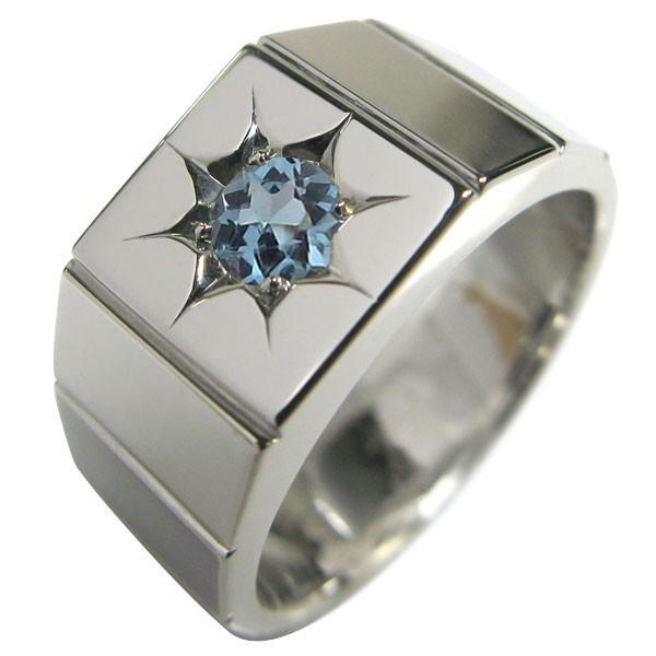アクアマリン　シルバーリング　ジャイプール製 アクアマリン しずく カボション 5.9ct シルバーSV925リング | iichi